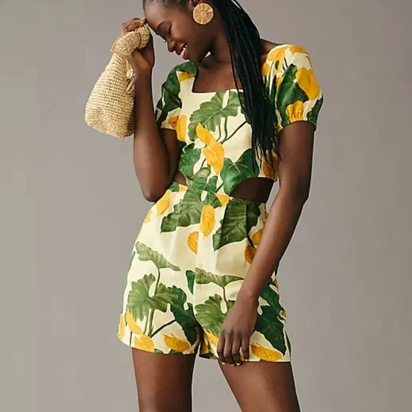 FARM Rio Cutout Tie Back Romper - Picture 1 of 6